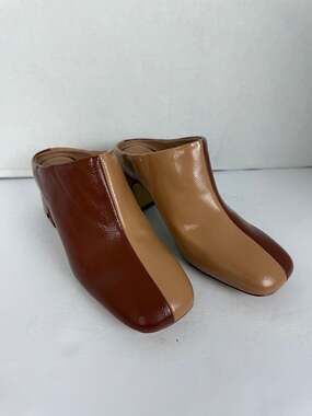Circus NY Two-Tone Block Heel Mules Size 9M